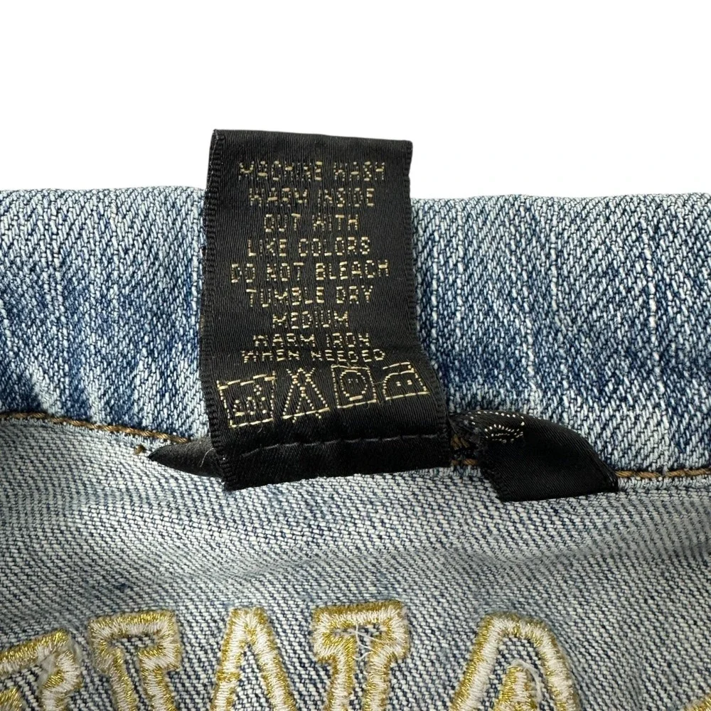 ROCAWEAR‎ Woman's Junior/Kids Light Wash Denim Trucker Jacket Y2K Size Large